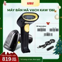 Máy Bắn Mã Vạch KAW 136I Không Dây – Scanner Laser 1D Cầm Tay, Quét Barcode Nhanh, Kết Nối 2.4G Ổn Định, Bảo Hành Chính Hãng