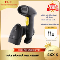 Máy bắn mã vạch Kaw 2D - Hàng Chính Hãng, Không Dây, Bluetooth 5.0, quét mã vạch đa tia