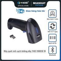 Máy bắn mã vạch không dây YHD 1100CB 1D, Máy quét mã vạch kết nối Bluetooth/ 2.4G dùng trên Điện thoại - Không đế