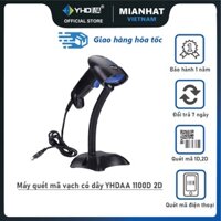 Máy bắn mã vạch YHD 1100D 2D có dây, Đầu đọc cảm ứng mã vạch 1D, 2D dùng cho Cửa hàng, Siêu thị..v.V Không Đế