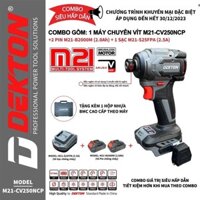 Máy Bắn Vít Dùng Pin Dekton M21-CV250NCP Lực Siết 250Nm Không chổi than Chân Pin Phổ Thông akuza giá sỉ