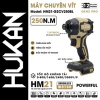 Máy Bắn Vít Dùng Pin HUKAN HM21-G2CV250BL - Lực Siết 250Nm - 4 Tốc độ - Chân Pin Phổ Thông