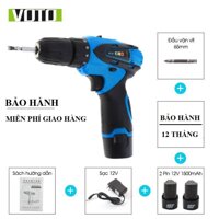 may ban vit dung pin-Máy khoan không dây sạc pin 12v mini. Máy khoan cầm tay sạc pin không dây loại tốt khoan gỗ  khoan sắt khoan gạch men vít ốc đa năng….. Tặng thêm 1 pin sạc 12v khi mua online.