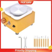 Máy Bánh Xe Gốm Điện Mini Có Lưu Vực Có Thể Tháo Rời, Dụng Cụ Cầm Tay DIY Quà Tặng Cho Trẻ Em Học Gốm Thủ Công