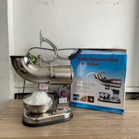 MÁY BÀO ĐÁ INOX - MÁY XAY ĐÁ TUYẾT LÀM ĐÁ BÀO 2 LƯỠI FULL INOX TOÀN THÂN KHÔNG RỈ SÉT HK400
