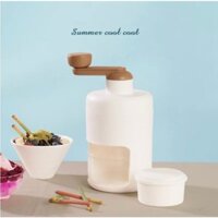 Máy Bào Đá Mini Xay Đá Tuyết Quay Bằng Tay Đa Năng Domino T555 Lưỡi Dao Thép Không Gỉ 420 Cấp Thực Phẩm