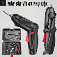 Máy Bắt Vít Cầm Tay 47 Món, Máy Khoan Pin Mini Bắt Vít Đa Năng Gia Dụng Thông Minh, BH 24 tháng