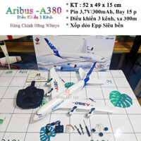 Máy Bay Điều Khiển Airbus A380 (WLToys XK A-120). 3 kênh Có sẵn mạch cân bằng, bền đẹp,dễ chơi.