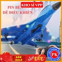 Máy bay điều khiển từ xa  có đèn máy bay quân sự Su-27, bằng xốp điều đồ chơi trẻ em E1013