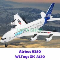 Máy Bay Điều Khiển Từ Xa Airbus A380 3 Kênh WLToys XK A120 Cao Cấp Bay Xa 300m Chống Va Đập Size 48*51*18cm