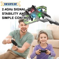 Máy bay điều khiển từ xa WUYEAR, Máy bay RC xốp chống nước cảm biến trọng lực, Chống va chạm Stunt Roll 2.4GHz Foam Cool Light RC Fighter Plane