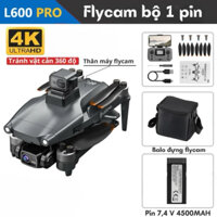Máy bay flycam Drone Camera 4K HD L600 Pro Max, Fly cam định vị G.P.S, chống rung 3 trục tốt hơn flycam K998, P14,E88...