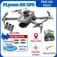 Máy Bay Flycam Mini Camera H6 GPS Cảm Biến Chống Va Chạm, Máy Bay Điều Khiển Từ Xa 4 Cánh