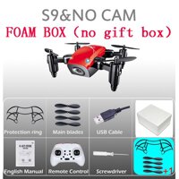 Máy Bay Không Người Lái Mini S9w Có Camera S9 Không Có Máy Bay Trực Thăng RC Có Thể Gập Lại Độ Cao Giữ Máy Bay Bốn Cánh Wifi FPV Micro Pocket Drone VS CX10W