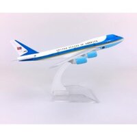 Máy bay mô hình Air Force One B747 16cm_chuyên cơ của tổng thống Mỹ