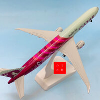 Máy Bay Mô Hình B737 Qatar Airlines Hợp Kim Cao Cấp 20CM Tỉ Lệ (1:400) Có Bánh Xe Chuyển Động