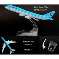 Máy bay mô hình tĩnh B747 Korean Air 16cm