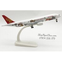 Máy bay mô hinh tĩnh B787 Hainam Airlines 18cm có bánh xe ( màu trắng)