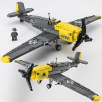 Máy bay phản lực chiến đấu BF109 của Đức, máy bay I-16 Junkers 88, khối xây dựng MOC HUPU