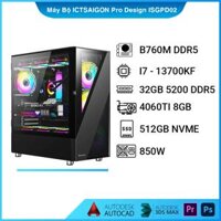 Máy Bộ Vi Tính ICTSAIGON Pro Design Core I7 13700Kf, Ram 32GB, SSD 512GB, VGA 8GB