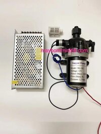 Máy bơm áp lực 12v 100w DP 2600A kèm nguồn 12v 15A và lọc nước
