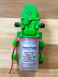 Máy bơm áp lực 12v -60w tưới lan, phun thuốc mẫu mới