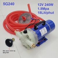 Máy bơm áp lực cao 12V 5G240W siêu mạnh chuyên dùng phun thuốc, phun sương nhà kính, tự mồi tự ngắt
