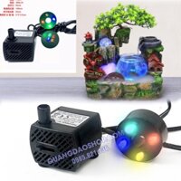 Máy bơm bể cá có đèn đổi màu loại đẹp , máy sủi khí oxy bể hồ cá cảnh, đèn trang trí bể cá đổi màu có sủi oxy
