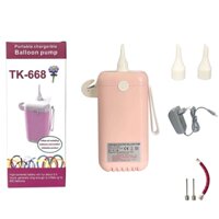 Máy bơm bong bóng dài giun đũa tạo hình màu hồng 220v VIP