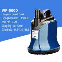 Máy Bơm Chìm Bể Cá Hút Đáy SOBO WP 500D 55W 4500L/H sử dụng kết hợp lọc giúp hút cặn đáy bể cá 360 độ - không tiền ồn