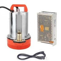 Máy bơm chìm lưu lượng lớn inox 12V 24v 180W +nguồn điện 220v bơm nước, bể cá, hòn non bộ, bơm ruộng, nước thải, ghe tàu