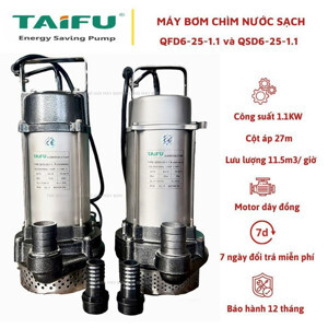 Máy bơm chìm nước sạch Pumpman QFD6-25-1.1