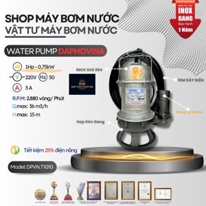 Máy bơm chìm nước thải Daphovina 1 hp thấp