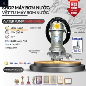Máy bơm chìm nước thải Daphovina 1.5 hp áp cao