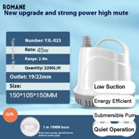 Máy bơm chìm Romane Compact 15W, Dòng chảy 1000L / H, Nâng 1M, Dễ lắp đặt và bảo trì, Kích thước ổ cắm 13 / 16