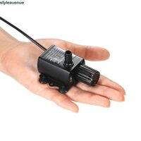 Máy bơm chìm STYLEAVENUE, Máy bơm nước tuần hoàn cảnh Mini siêu yên tĩnh không chổi than, chống nước 5V 2.4W 4.8W USB chống nước trong vườn Đài phun nước ao cá