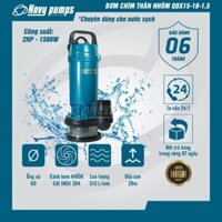 Máy bơm chìm thân nhôm QDX15-18-1.5 công suất 2HP | Máy bơm nước Navy máy mới