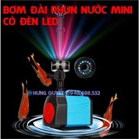 Máy bơm có đèn Led màu tạo cảnh quan, đài phun nước mini, tiểu cảnh sân vườn, trang trí non bộ, vòi phun nấm sen tạo mưa