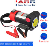 Máy Bơm Dầu Diesel ABG Điện Áp 12V/24V - Bơm Hút Diesel Nhiên Liệu mini, Motor Lõi Đồng