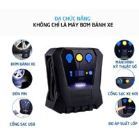 MÁY BƠM ĐIỆN MICHELIN 220V- BƠM LỐP XE MÁY, MÔ TÔ, Ô TÔ + BỘ CHUYỂN ĐỔI ADAPTER 12V/10A