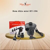 Máy bơm điện mini HT-196 chuyên dụng - Bơm phao hơi và các loại bóng thể thao, có van bơm hút 2 chiều - Minx Sport