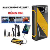 Máy Bơm Điện Tử Cầm Tay Không Dây Dùng Bơm Xe Đạp, Xe Máy, Ô tô Kiêm Chức Năng Pin Sạc Dự Phòng