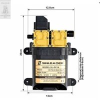 Máy bơm đôi SINLEADER-SUMO- OSAKA tăng áp lực nước mini 12V 120W Lưu lượng 7- 9L/phút . chính hãng