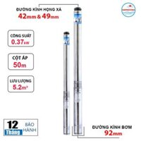 Máy bơm hỏa tiễn Daphovina 0.37kW (0.5HP)