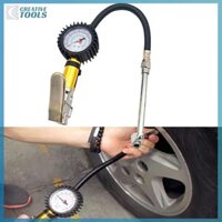 Máy bơm hơi có sẵn Máy bơm hơi lốp Máy bơm hơi 12 Máy bơm hơi lốp tự kẹp có đồng hồ đo áp suất không khí và đầu nối không khí nhanh Mới