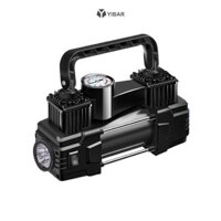 Máy bơm hơi lốp điện YIBAR 12V 150PSI có đồng hồ đo áp suất Bơm bơm hơi tự động Xi lanh kép Máy bơm lốp hạng nặng có đèn LED Mới