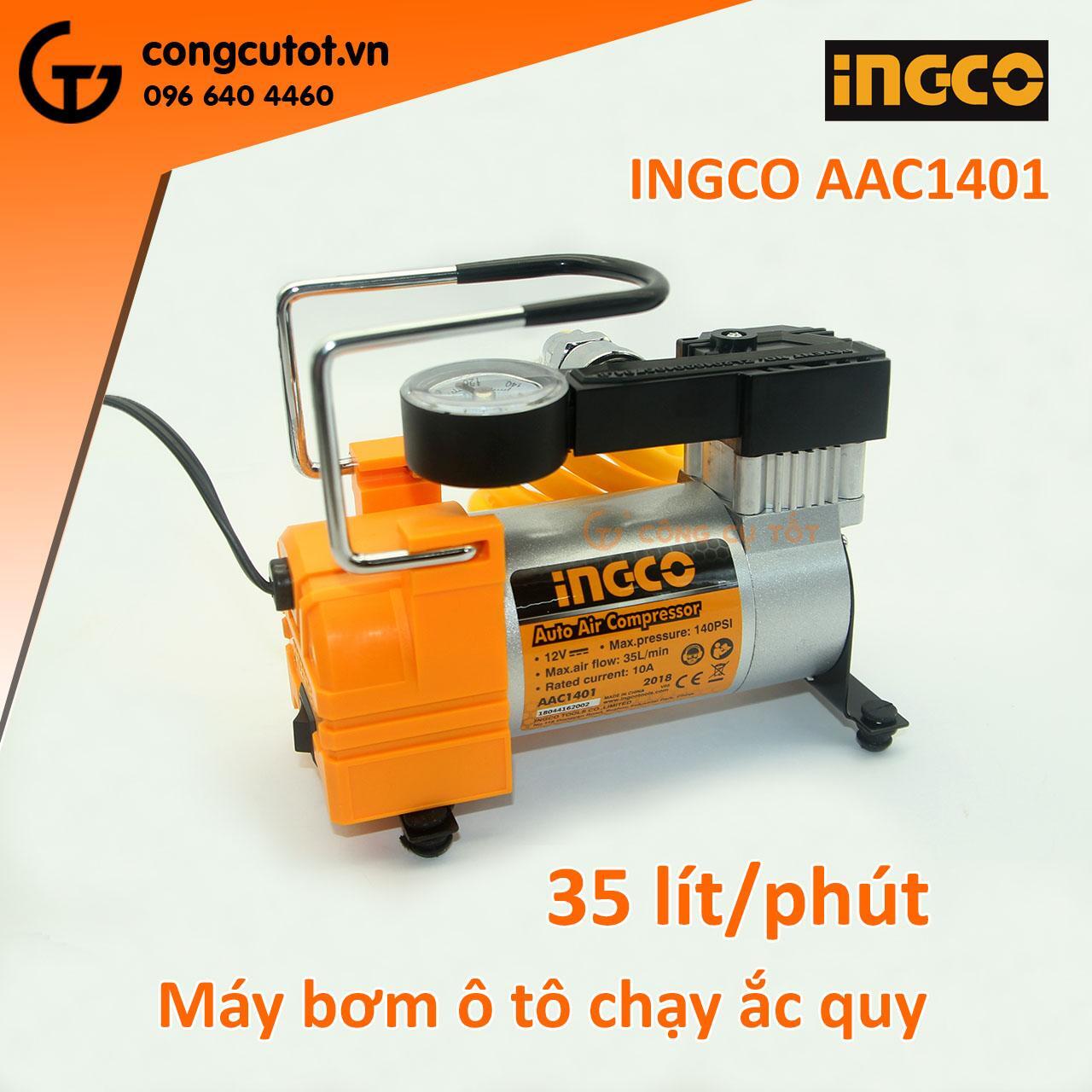 Máy bơm hơi lốp xe ô tô Ingco AAC1401