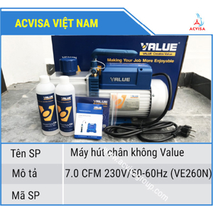 Máy bơm hút chân không 2 cấp Value VE260N