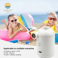 Máy bơm không khí điện LARGLO, với 4 đầu nối Máy bơm bơm hơi không khí sạc USB, Máy bơm hơi / Máy bơm hơi cầm tay DC 5V Vòng bơi máy bơm không khí Mini bền