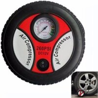 Máy bơm lốp, bánh xe hơi, xe máy có đồng hồ dùng điện 12V